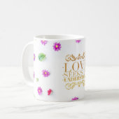 愛は理解しようとしている、デイジーマグ コーヒーマグカップ (正面左)