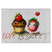 愛は甘いおもしろい カッティングボード (正面)