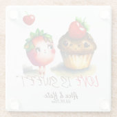 愛は甘いおもしろい ガラスコースター (裏面)