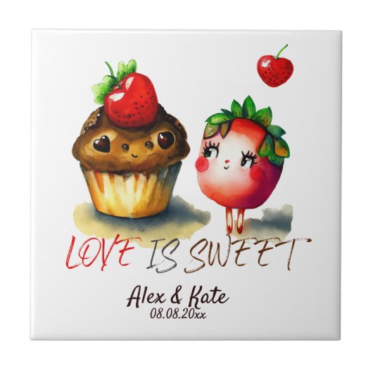 愛は甘いおもしろい タイル (正面)