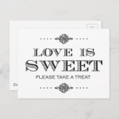 愛は甘いです、お菓子をお取りください ポストカード (正面/裏面)