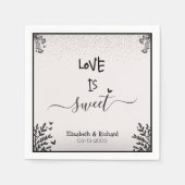 愛は甘いエレガントおもしろいの結婚脚本 スタンダードカクテルナプキン (正面)