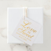 愛は甘いエレガントなウェディングモノグラム フェイバータグ (箱)