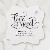 愛は甘いエレガントな結婚式 フェイバータグ (裏面)