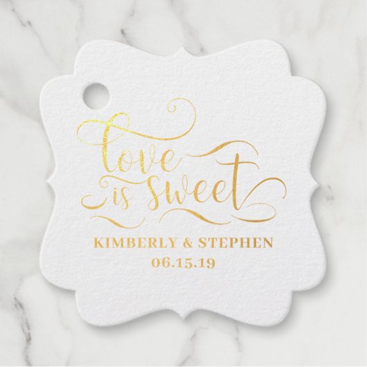 愛は甘いエレガントな結婚式 フェイバータグ (正面)