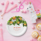 愛は甘いオレンジの柑橘系の果物 ペーパープレート (パーティー)