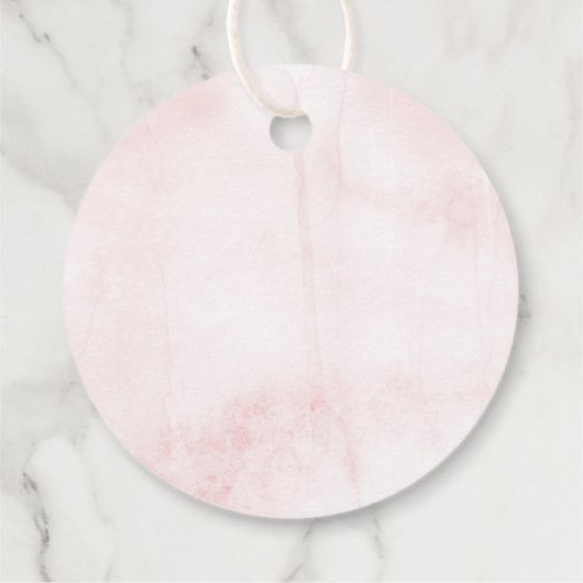 愛は甘いカスタムウェディングキャンディピンクの水色 フェイバータグ (裏面)