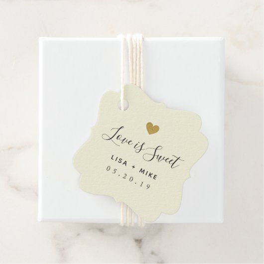 愛は甘いカスタムウェディングファンシースクエア フェイバータグ (インサイチュ)