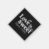 愛は甘いカスタムウェディング スタンダードカクテルナプキン (角)