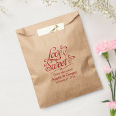 愛は甘いキャンディビュッフェデザートビュッフェ結婚ーズ フェイバーバッグ (封をした状態)