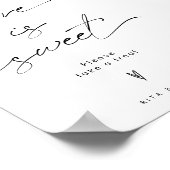 愛は甘いキャンディビュッフェ結婚のデザートサイン ポスター (角)