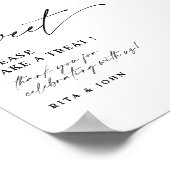 愛は甘いキャンディビュッフェ結婚のデザートサイン ポスター (角)