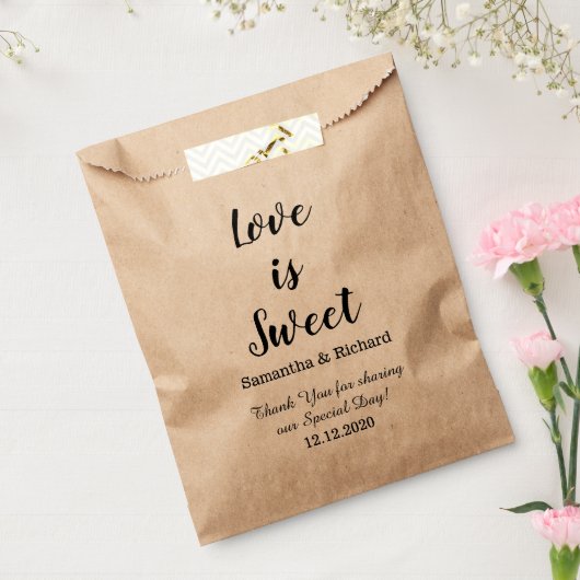 愛は甘いキャンディ結婚の感謝 フェイバーバッグ (封をした状態)