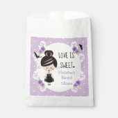 愛は甘いゴシック様式のブライダルシャワー フェイバーバッグ (正面)