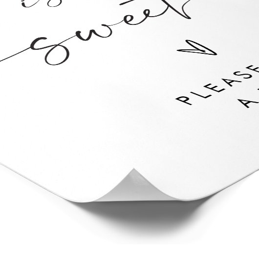 愛は甘いサインで、ミニマルな人はトリートサインを取る ポスター (角)