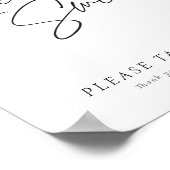 愛は甘いサインモダンブライダルシャワー ポスター (角)