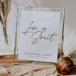 愛は甘いサインモダンブライダルシャワー ポスター