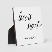 愛は甘いサインTabletop Plak with Easel フォトプラーク (正面)