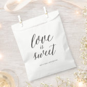 愛は甘いスクリプトシックな書道名結婚の フェイバーバッグ (クリップ留めされた状態)
