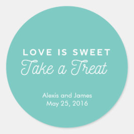愛は甘いステッカーを取る ラウンドシール