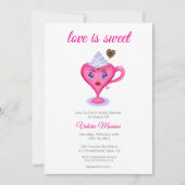 愛は甘いセクシーホットチョコレートマグブライダルシャワー 招待状 (正面)