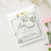 愛は甘いセージ緑葉の結婚 フェイバーバッグ (封をした状態)