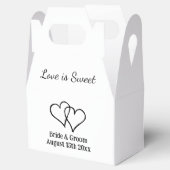 愛は甘いダブルハートのロ結婚ゴのカスタム フェイバーボックス (オープン)