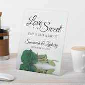 愛は甘いテイクアトリートエメラルドグリーンバラ 台座サイン (インサイチュ)