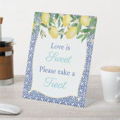 愛は甘いテイクアトリートレモンウェディングシャワー 台座サイン (インサイチュ)