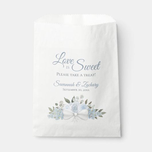 愛は甘いテイクトリートダスティブルーフローラ結婚 フェイバーバッグ (正面)