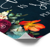 愛は甘いデザートテーブルワインネイビー結婚ズ ポスター (角)