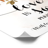 愛は甘いデザートテーブル秋のシャワ結婚ーズ ポスター (角)