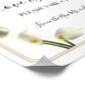 愛は甘いデザートテーブル結婚の緑のサイン ポスター (角)