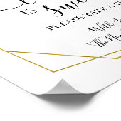 愛は甘いデザートテーブル緑の金ゴールド結婚の ポスター (角)