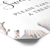 愛は甘いデザート水の色ホワイトシーシェル ポスター (角)