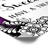 愛は甘いデザート紫のグリッタースパークレス ポスター (角)