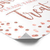 愛は甘いトリートを取るバラ金ゴールド標識 ポスター (角)