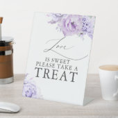 愛は甘いトリートパープルフローラPe 台座サイン (インサイチュ)