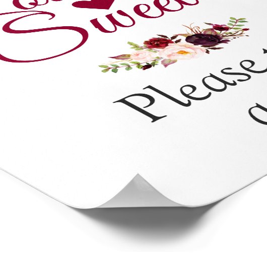 愛は甘いトリートブルゴーニュのフローラ ポスター (角)