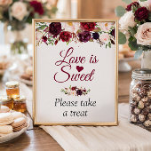 愛は甘いトリートブルゴーニュのフローラ ポスター