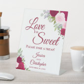 愛は甘いトリートマジェンタ&ピンクのバラ 台座サイン (インサイチュ)