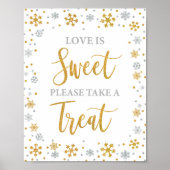 愛は甘いトリートメントを受け取ってパーティーサイン ポスター (正面)