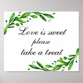 愛は甘いトリートメントプリント。結婚徴候 ポスター