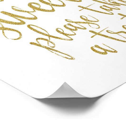 愛は甘いトリートメント金ゴールド8x10サイン ポスター (角)