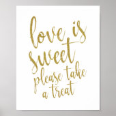 愛は甘いトリートメント金ゴールド8x10サイン ポスター (正面)
