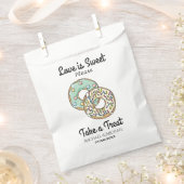愛は甘いドーナツのカスタムウェディングを取る フェイバーバッグ (クリップ留めされた状態)