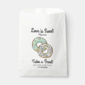 愛は甘いドーナツのカスタムウェディングを取る フェイバーバッグ (正面)