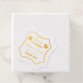 愛は甘いハートの結婚引用文ありがとう フェイバータグ (箱)