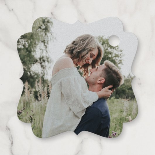 愛は甘いハートの結婚引用文ありがとう フェイバータグ (裏面)