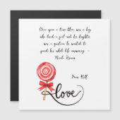 愛は甘いバレンタインxoxo マグネット招待状 (正面/裏面)